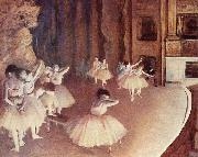 Edgar Degas Generalprobe des Balletts auf der Buhne oil on canvas